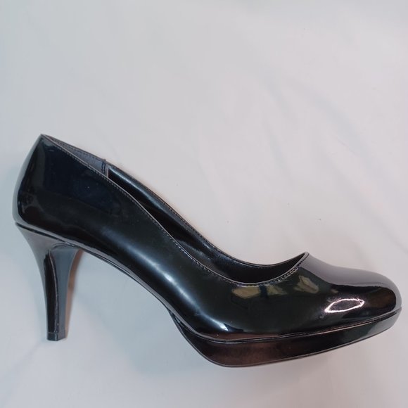 Alfani Step N Flex Black Patent Leather Platform Pumps Size 11 - Picture 2 of 10